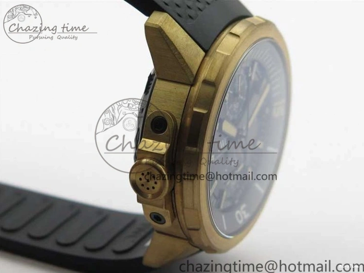 MIROTIME 0125 Aquatimer Chrono IW379503 Bronzo Case V6F 1:1 Best Edition Black Dial on Rubber Strap A Popular 7103